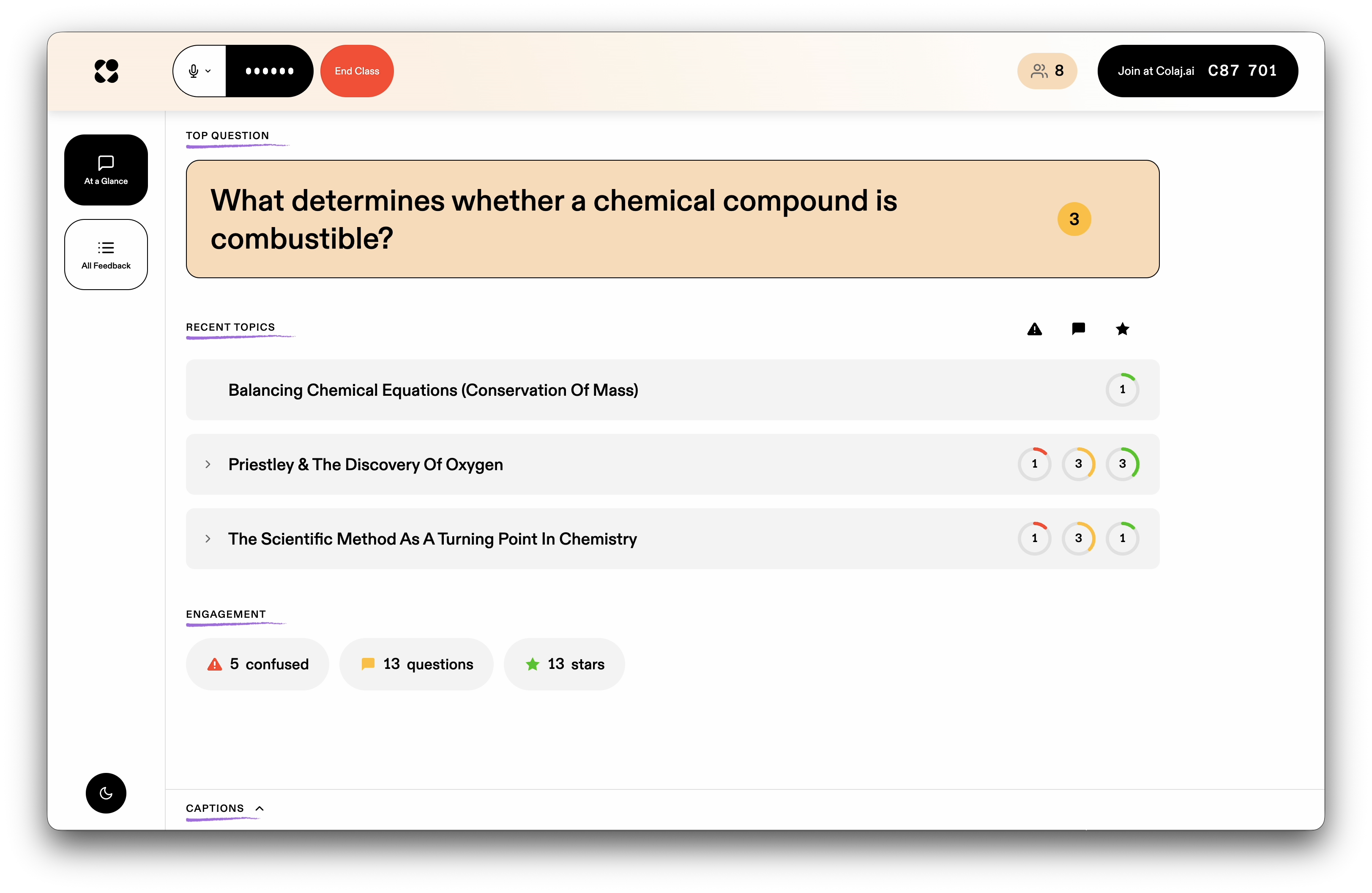 Colaj instructor dashboard